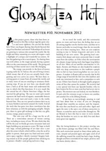 November 2012 Cover of Global Tea Hut