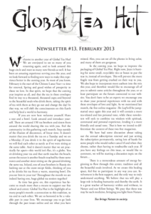 February 2013 Cover of Global Tea Hut