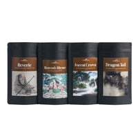 The teas of the Bulang Set in their Global Tea Hut pouches