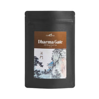 Dharma Gate sheng puerh in its Global Tea Hut pouch