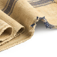 Vintage Indigo Stripe Rice Sack Chabu stripe and fray detail