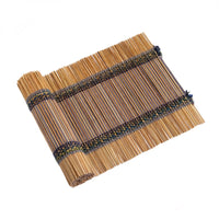 Forest Stream, a handwoven bamboo and cotton chabu, laid out