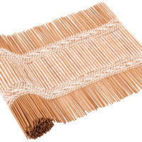Purity, a handwoven bamboo and cotton chabu, laid out