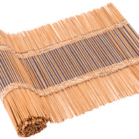 Returning Home, a handwoven bamboo and cotton chabu, laid out