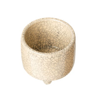 Crackled glaze incense censer, handmade in Japan