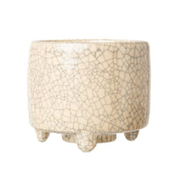 Crackled glaze incense censer, alternate view