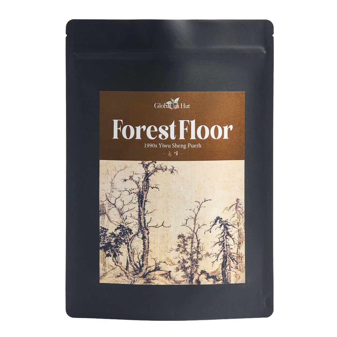 Forest Floor sheng puerh in its Global Tea Hut pouch