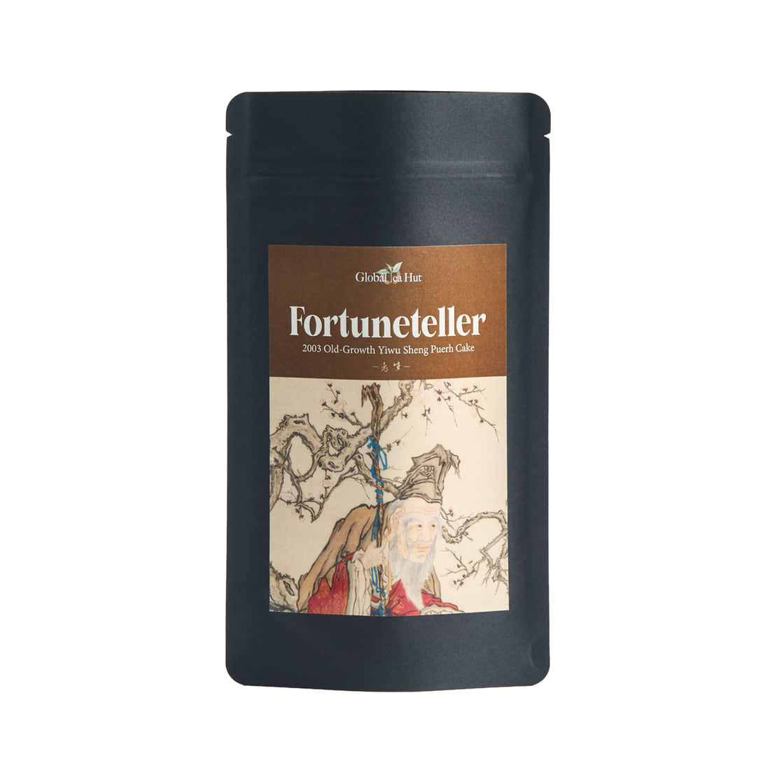 Fortuneteller sheng puerh in its Global Tea Hut pouch