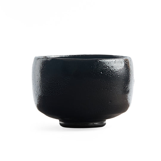 Master-Crafted Black Raku Chawan