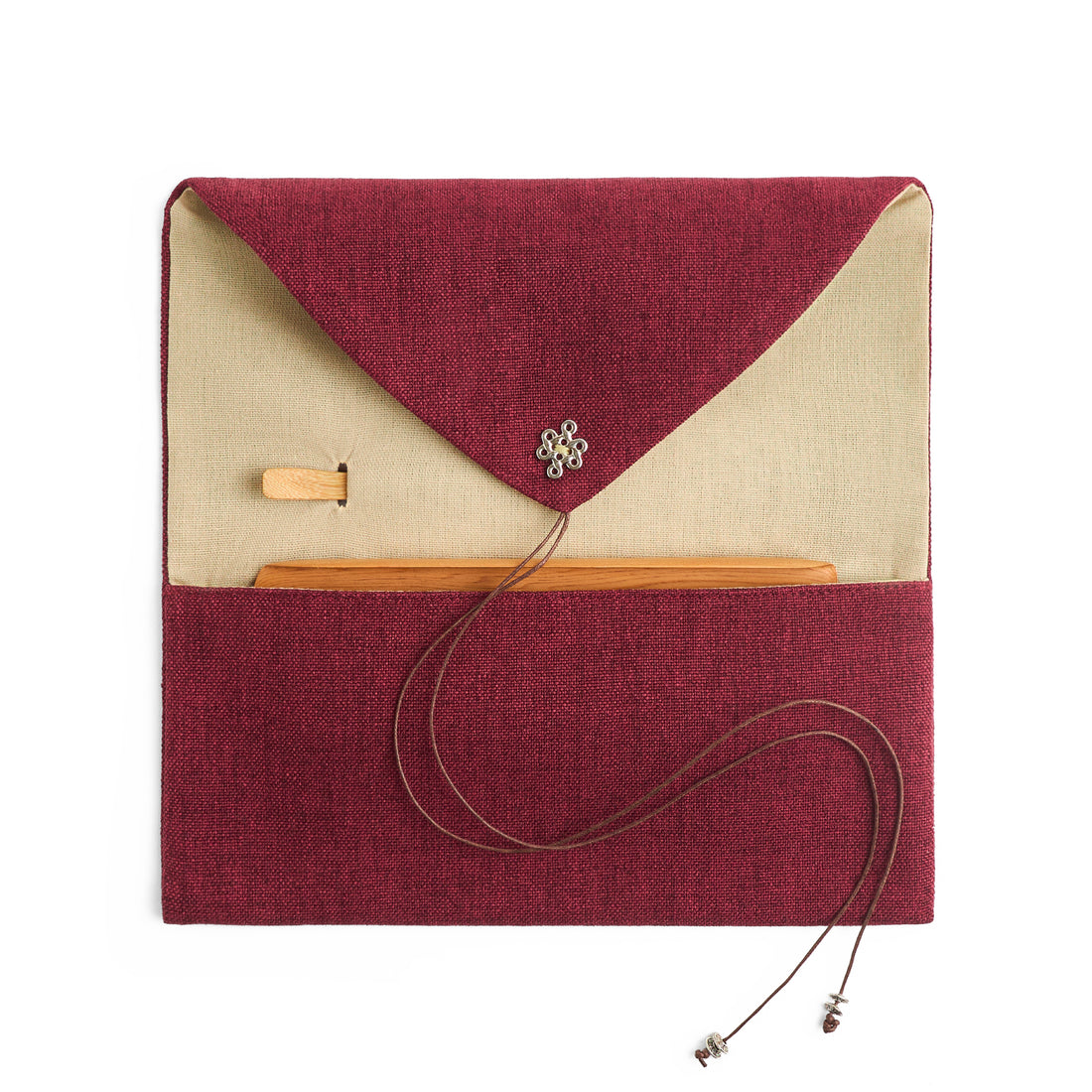 Tea Scoop Bag - Dark Red