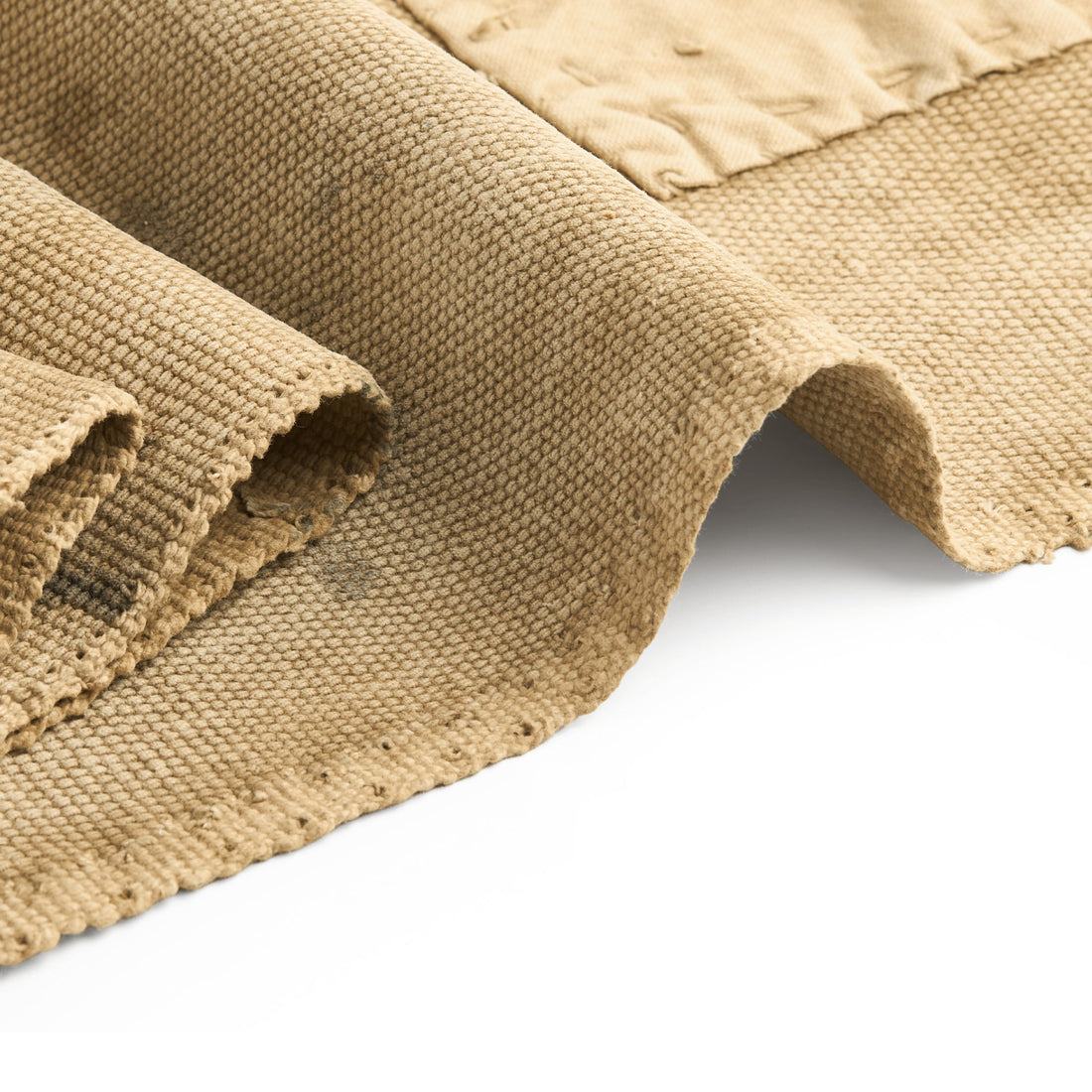 Vintage Patched Rice Sack Chabu weave and patch detail