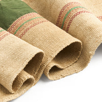 Vintage Green Stripe Rice Sack Chabu stripe and green backing detail
