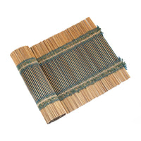 Mossy Trail, a handwoven bamboo and cotton chabu, laid out