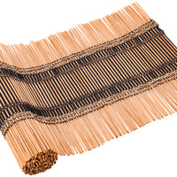 Presence, a handwoven bamboo and cotton chabu, laid out