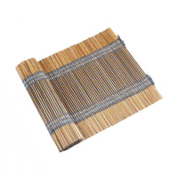 Silver Moon, a handwoven bamboo and cotton chabu, laid out