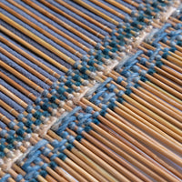 Close view of the weave on the Summer Sky chabu