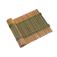 Verdant Path, a handwoven bamboo and cotton chabu, laid out