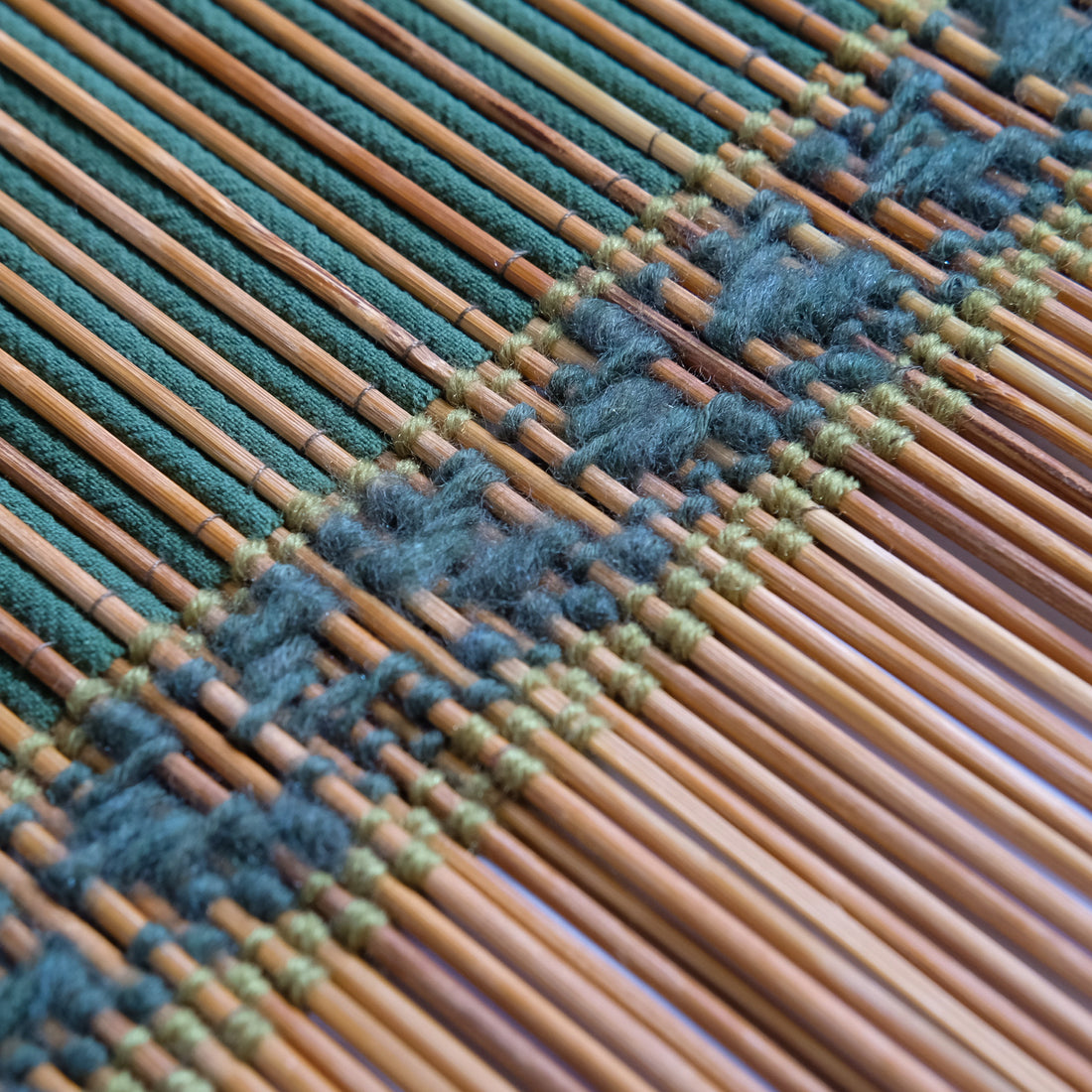 Close view of the weave on the Verdant Path chabu