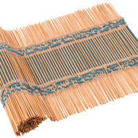 Verdant River, a handwoven bamboo and cotton chabu, laid out