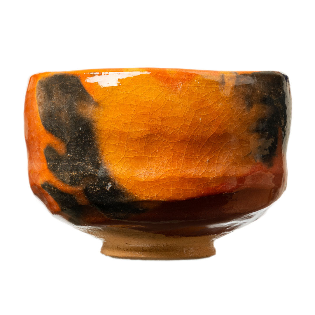 Orange & Black Chawan